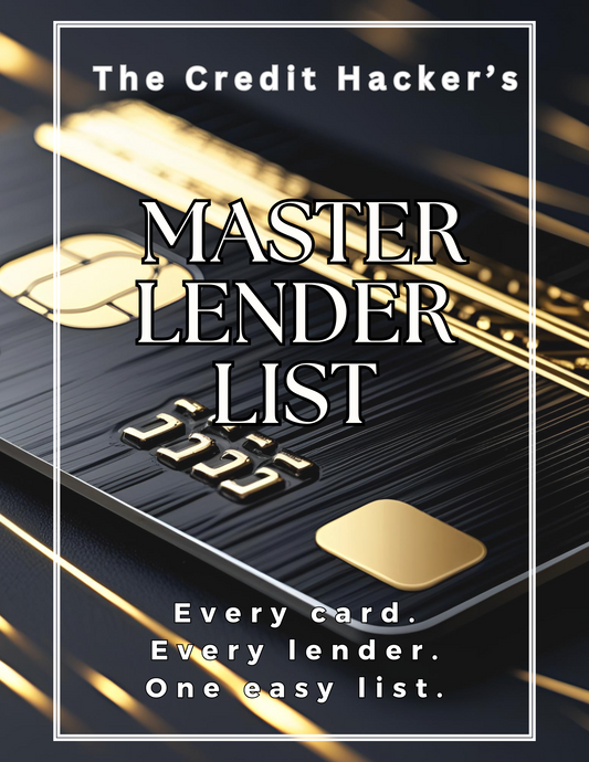 The Master Lender List Cheat Sheet